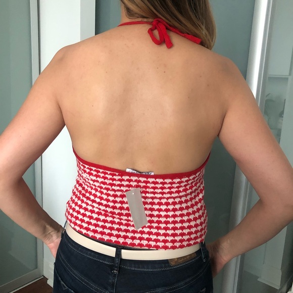 Zara Red and White Crochet Top - Picture 4 of 6